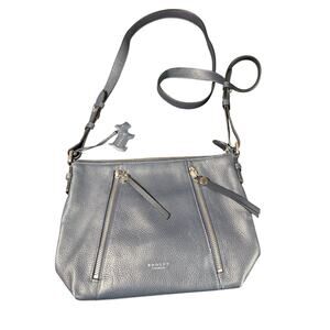 Radley London Fountain Road Navy Leather Crossbody Shoulder Bag